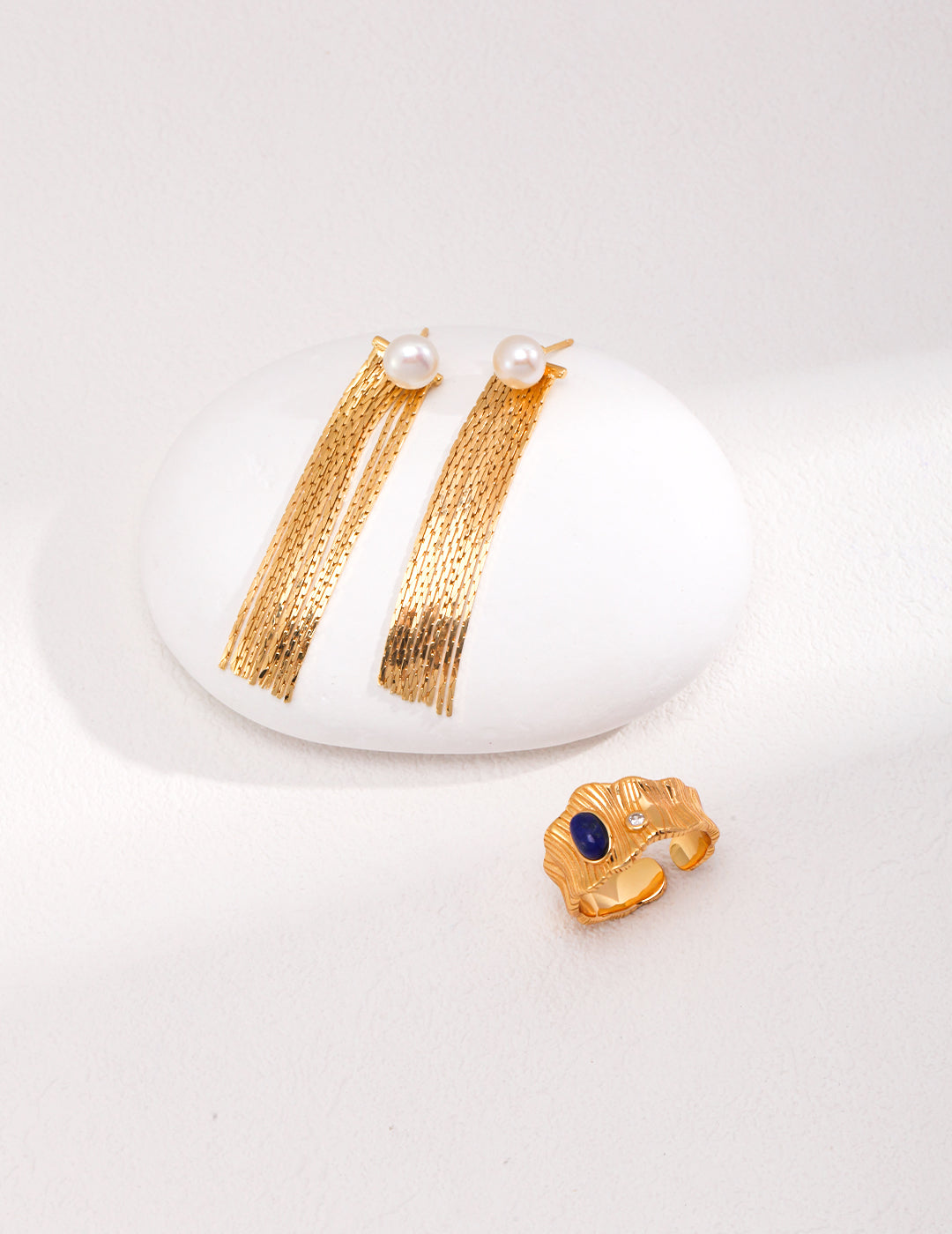 Golden Cascade Earrings