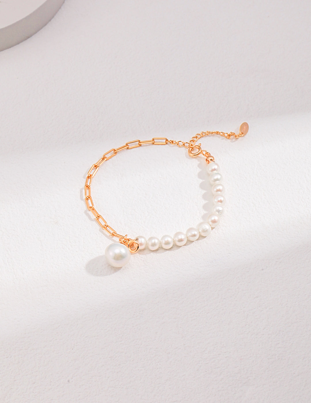 Golden Link Pearl Bracelet